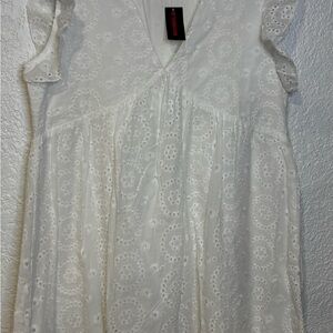 HYFVE White Eyelet Midi Dress